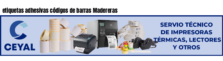 etiquetas adhesivas códigos de barras Madereras