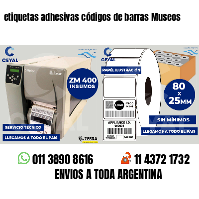 etiquetas adhesivas códigos de barras Museos