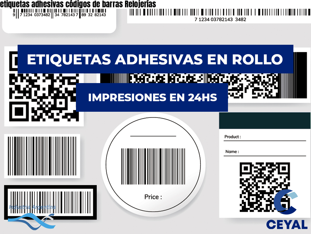 etiquetas adhesivas códigos de barras Relojerías