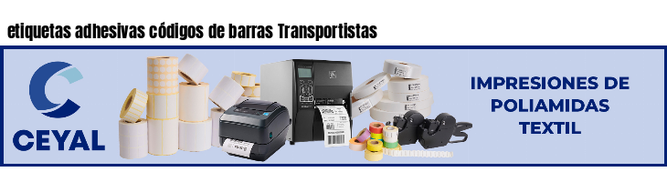 etiquetas adhesivas códigos de barras Transportistas