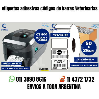 etiquetas adhesivas códigos de barras Veterinarias