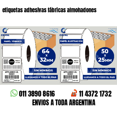 etiquetas adhesivas fábricas almohadones