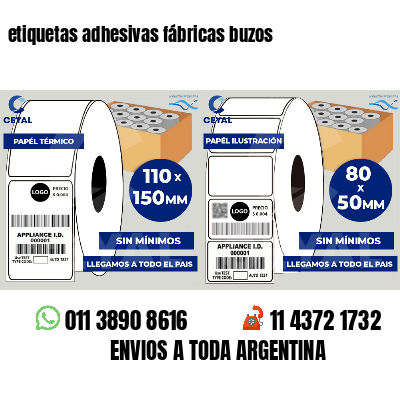 etiquetas adhesivas fábricas buzos