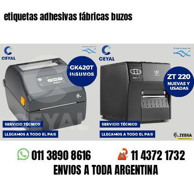 etiquetas adhesivas fábricas buzos