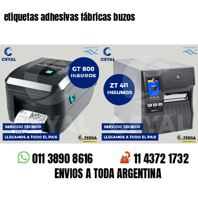 etiquetas adhesivas fábricas buzos