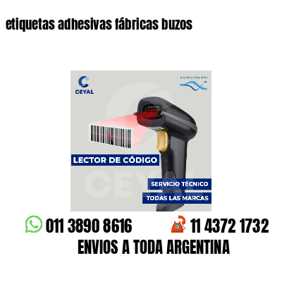 etiquetas adhesivas fábricas buzos