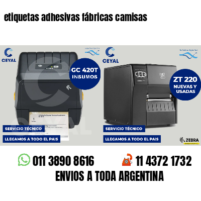 etiquetas adhesivas fábricas camisas