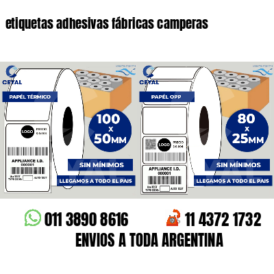 etiquetas adhesivas fábricas camperas