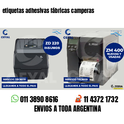 etiquetas adhesivas fábricas camperas