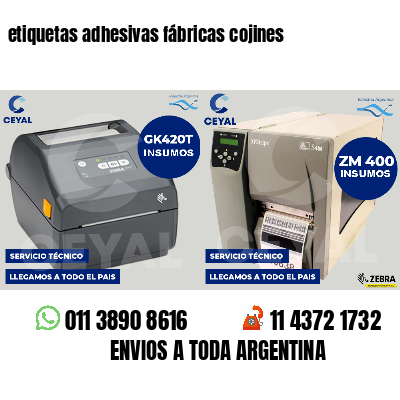 etiquetas adhesivas fábricas cojines