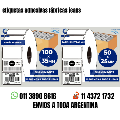 etiquetas adhesivas fábricas jeans