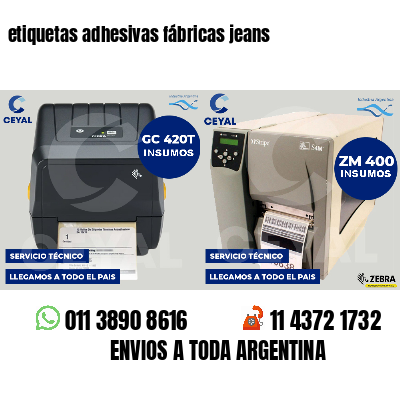 etiquetas adhesivas fábricas jeans