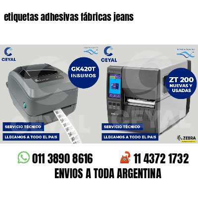 etiquetas adhesivas fábricas jeans