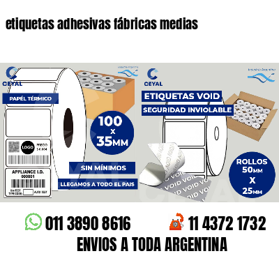 etiquetas adhesivas fábricas medias