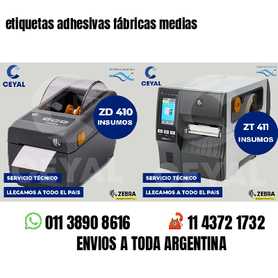 etiquetas adhesivas fábricas medias