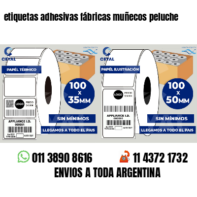 etiquetas adhesivas fábricas muñecos peluche