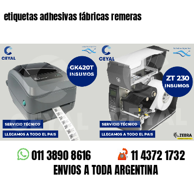 etiquetas adhesivas fábricas remeras