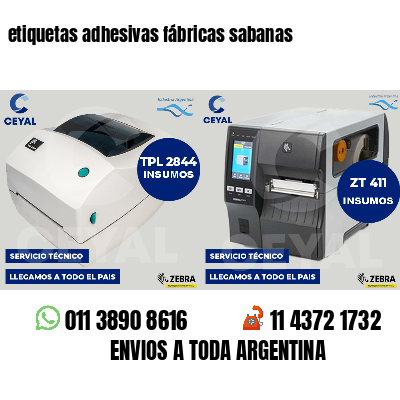 etiquetas adhesivas fábricas sabanas