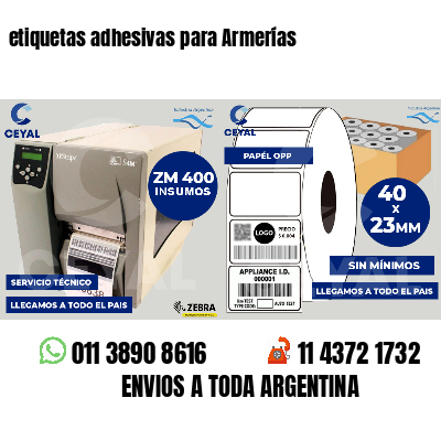 etiquetas adhesivas para Armerías