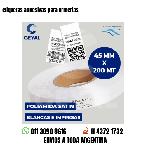 etiquetas adhesivas para Armerías