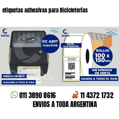 etiquetas adhesivas para Bicicleterías