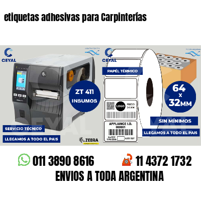 etiquetas adhesivas para Carpinterías