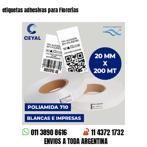 etiquetas adhesivas para Florerías