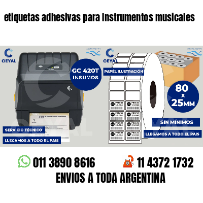 etiquetas adhesivas para Instrumentos musicales