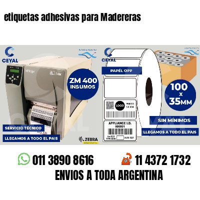 etiquetas adhesivas para Madereras