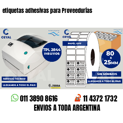 etiquetas adhesivas para Proveedurías