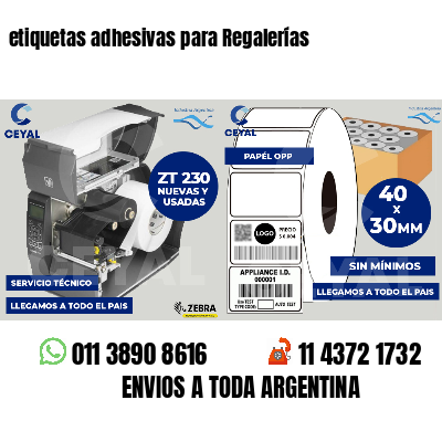 etiquetas adhesivas para Regalerías