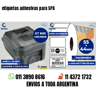 etiquetas adhesivas para SPA