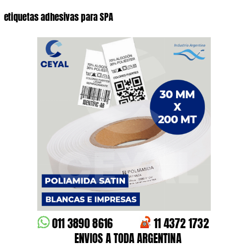 etiquetas adhesivas para SPA