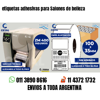 etiquetas adhesivas para Salones de belleza