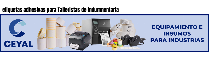 etiquetas adhesivas para Talleristas de indumnentaria