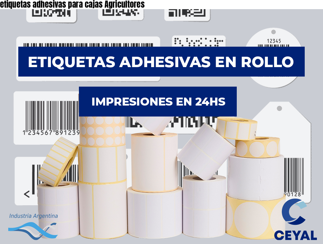 etiquetas adhesivas para cajas Agricultores