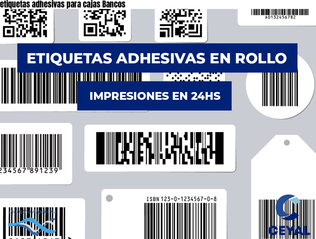 etiquetas adhesivas para cajas Bancos