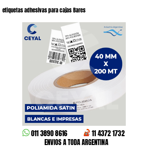 etiquetas adhesivas para cajas Bares