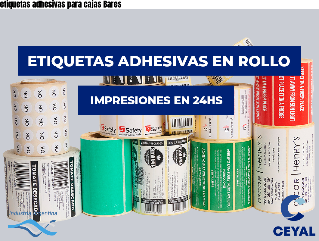 etiquetas adhesivas para cajas Bares