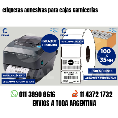 etiquetas adhesivas para cajas Carnicerías