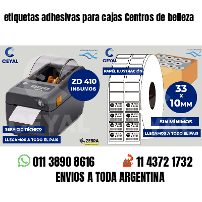 etiquetas adhesivas para cajas Centros de belleza