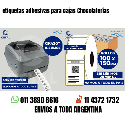 etiquetas adhesivas para cajas Chocolaterías