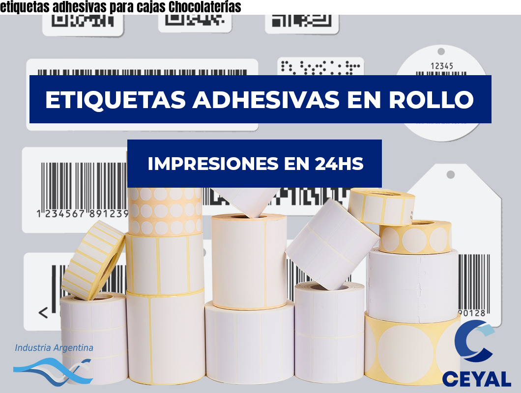 etiquetas adhesivas para cajas Chocolaterías