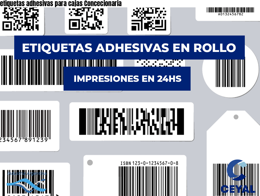 etiquetas adhesivas para cajas Concecionaria