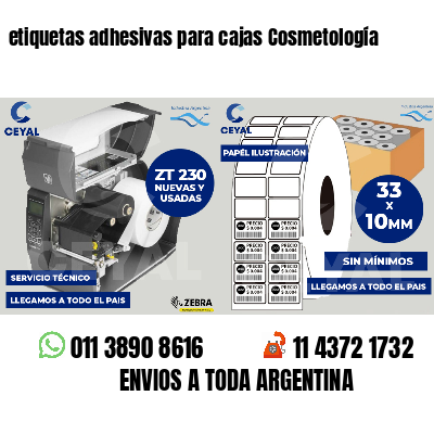 etiquetas adhesivas para cajas Cosmetología