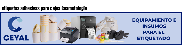 etiquetas adhesivas para cajas Cosmetología
