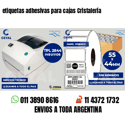 etiquetas adhesivas para cajas Cristalería