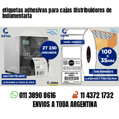 etiquetas adhesivas para cajas Distribuidores de indumentaria