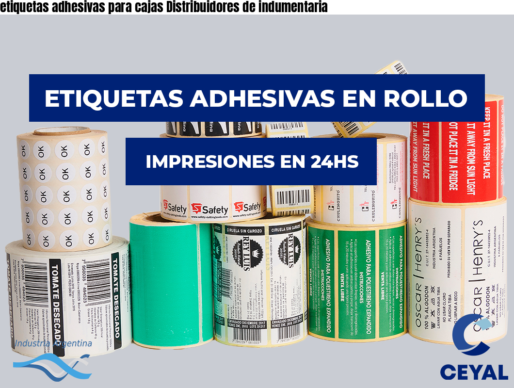 etiquetas adhesivas para cajas Distribuidores de indumentaria