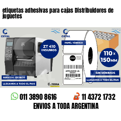 etiquetas adhesivas para cajas Distribuidores de juguetes